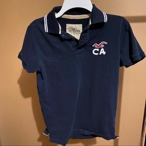 Hollister logo polo tee size M